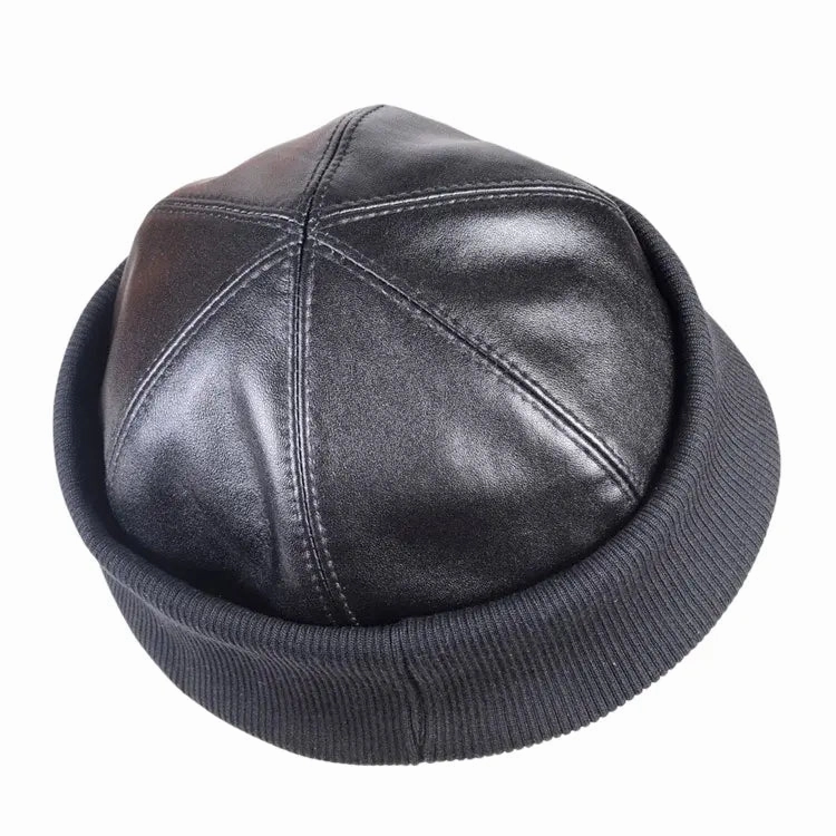 Saratov Winter Genuine Leather Docker Cap