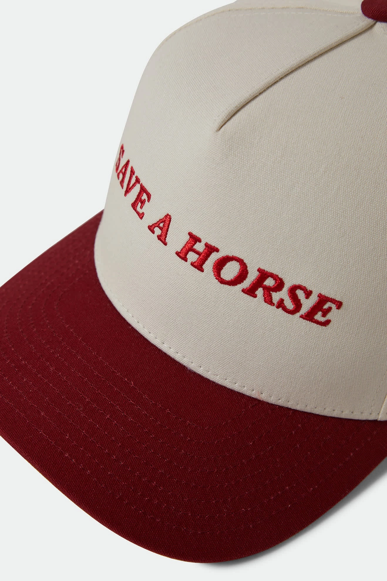 Save A Horse Netplus Snapback - Crimson/Off White