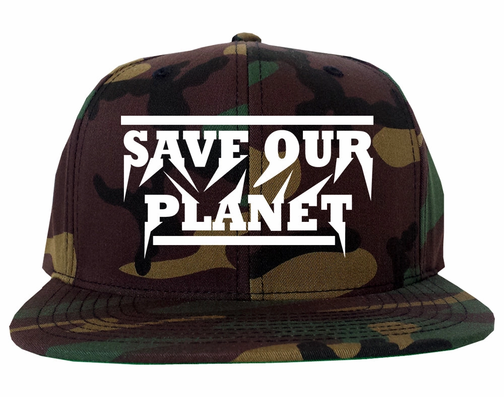Save Our Planet Mens Snapback Hat Cap
