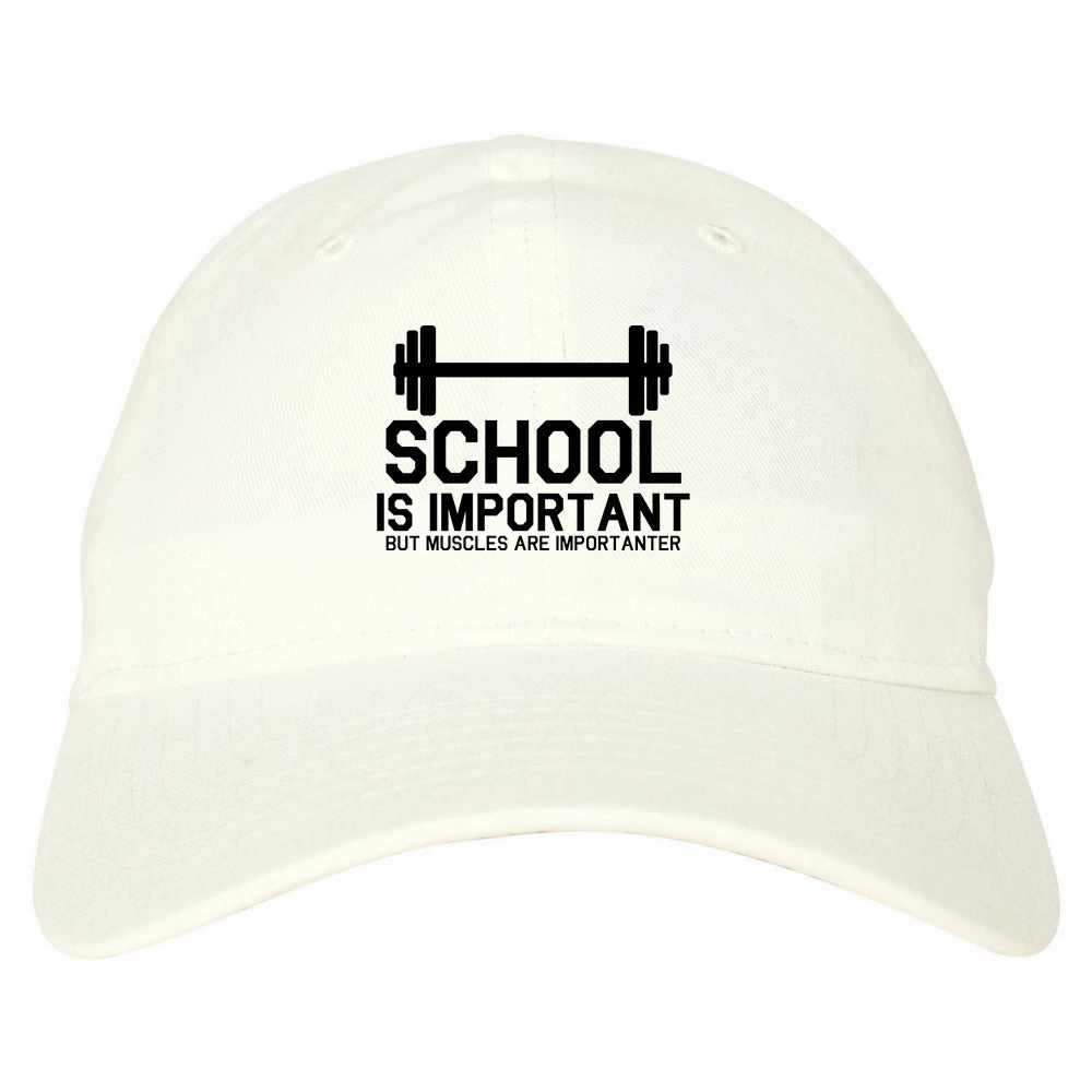 School Is Important But Muscles Are Importanter Bucket Hat