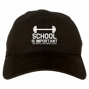 School Is Important But Muscles Are Importanter Bucket Hat