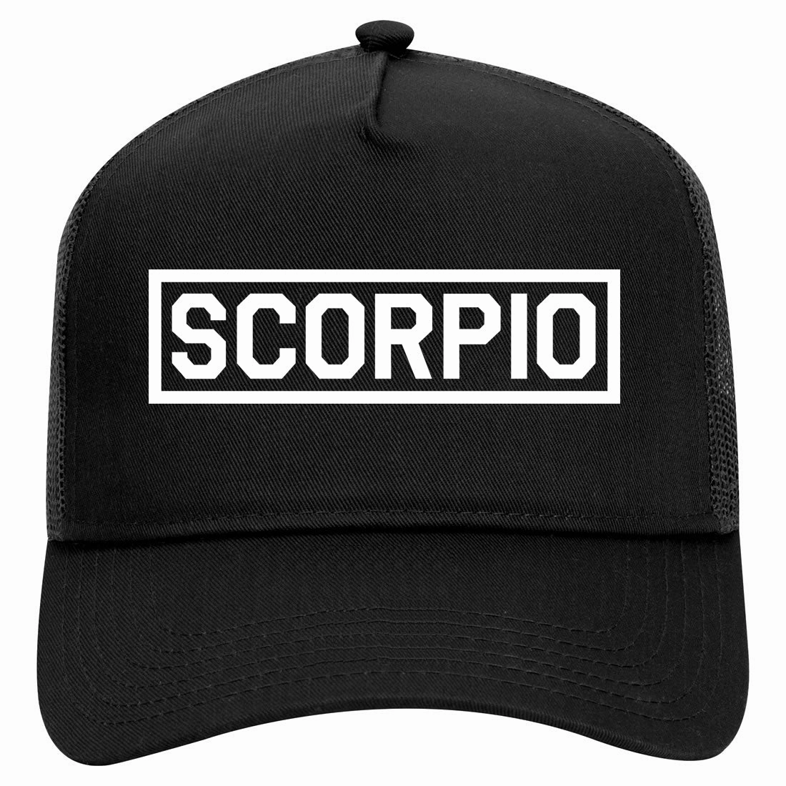 Scorpio Horoscope Sign Retro Adult 5 Panel Mesh Trucker Hat