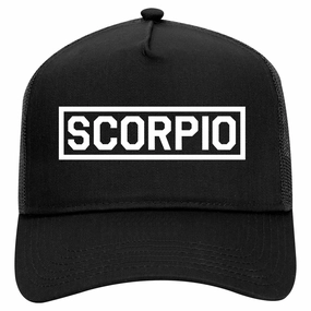 Scorpio Horoscope Sign Retro Adult 5 Panel Mesh Trucker Hat