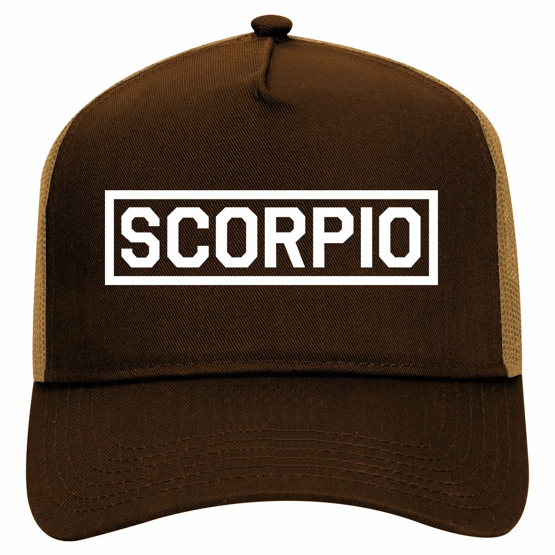 Scorpio Horoscope Sign Retro Adult 5 Panel Mesh Trucker Hat