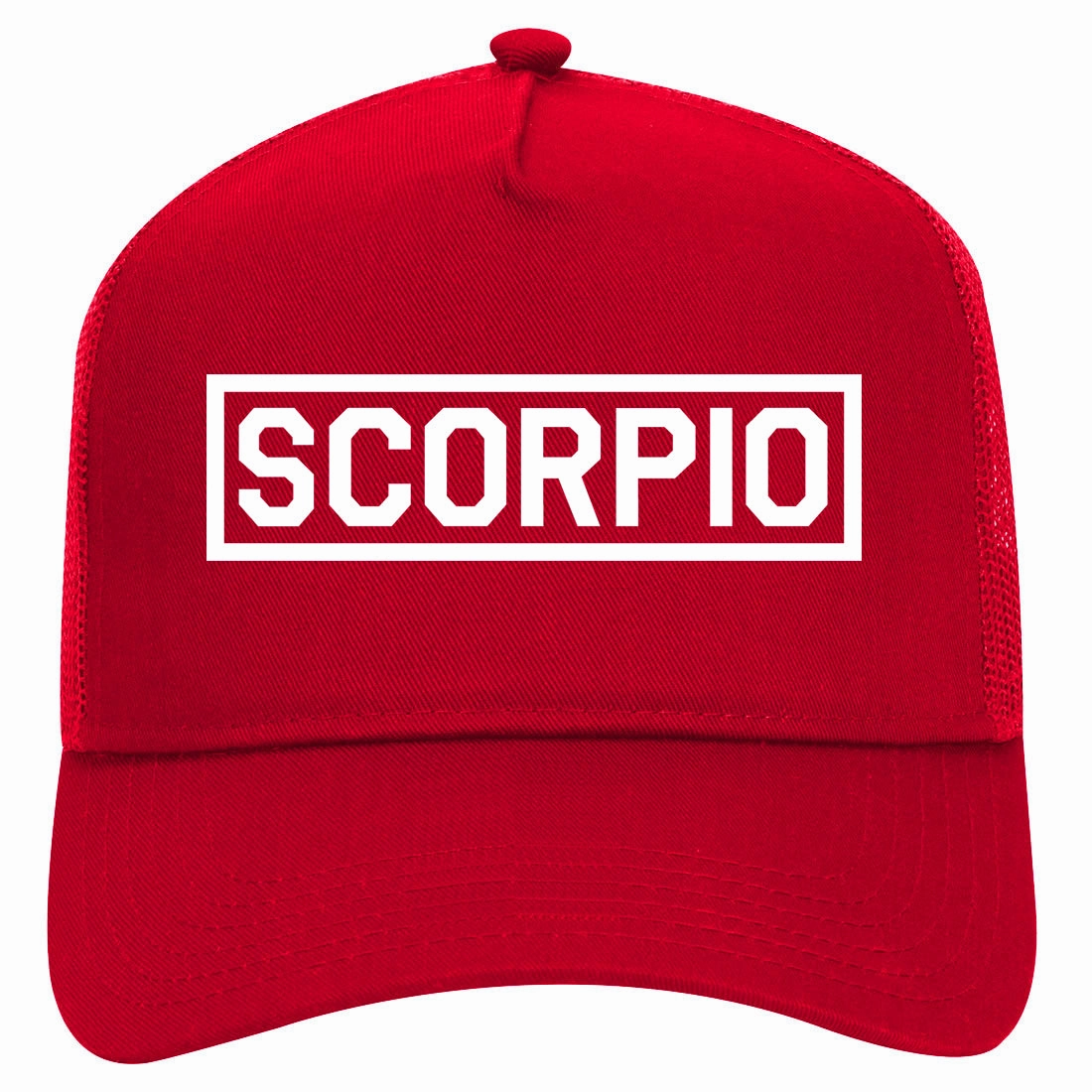 Scorpio Horoscope Sign Retro Adult 5 Panel Mesh Trucker Hat