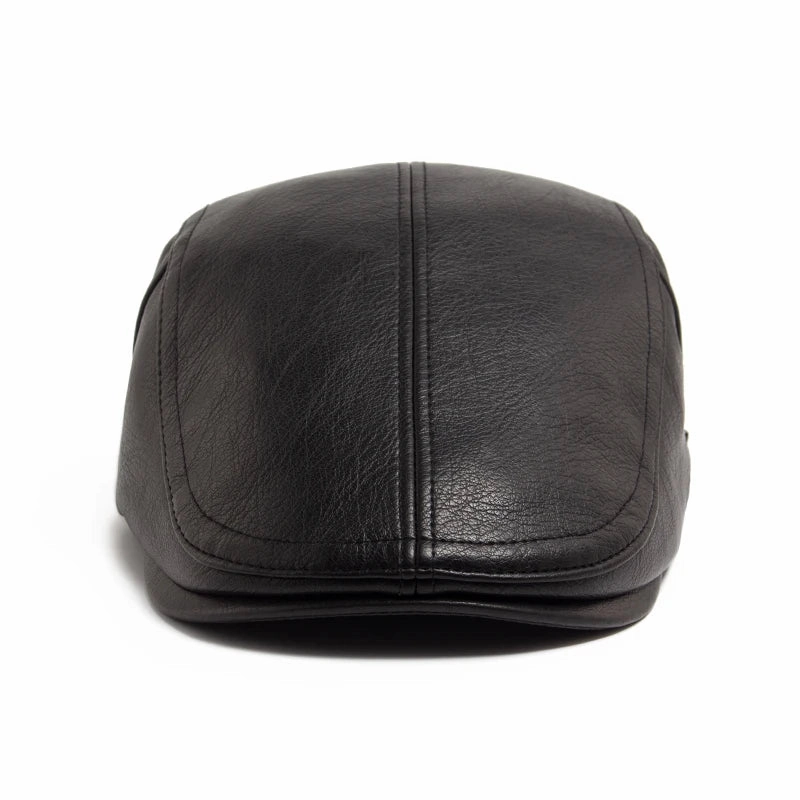 Scott Leather Flat Cap
