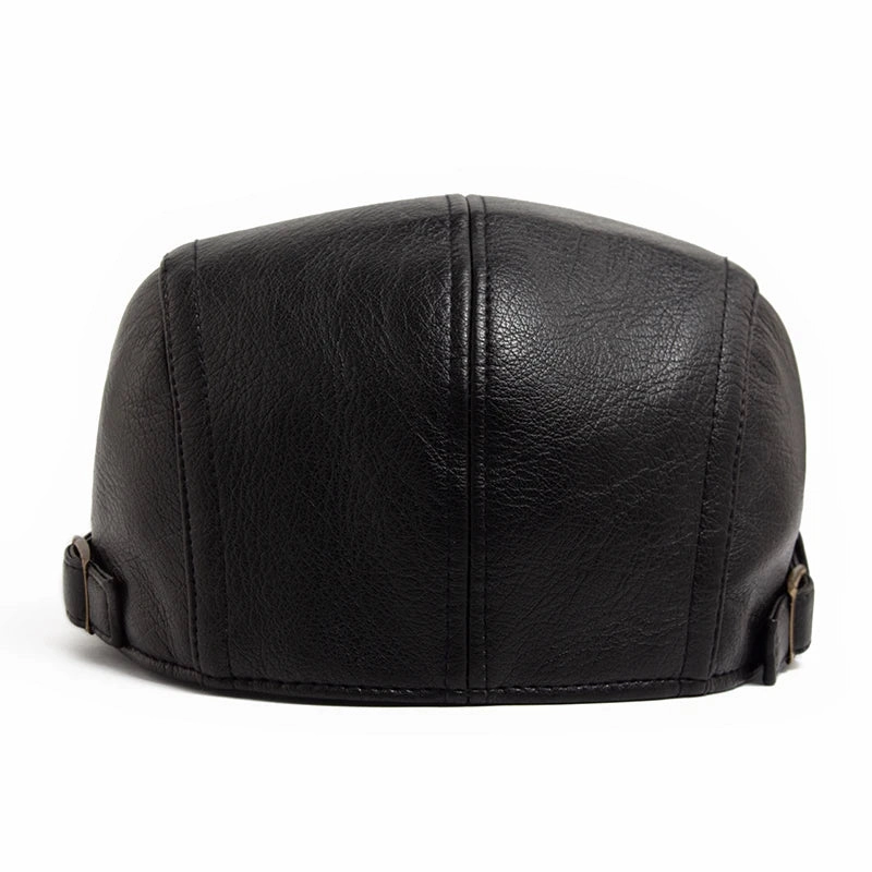 Scott Leather Flat Cap
