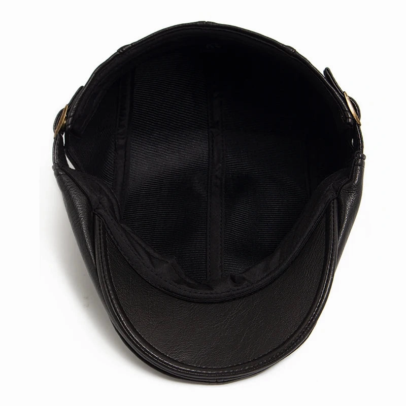 Scott Leather Flat Cap