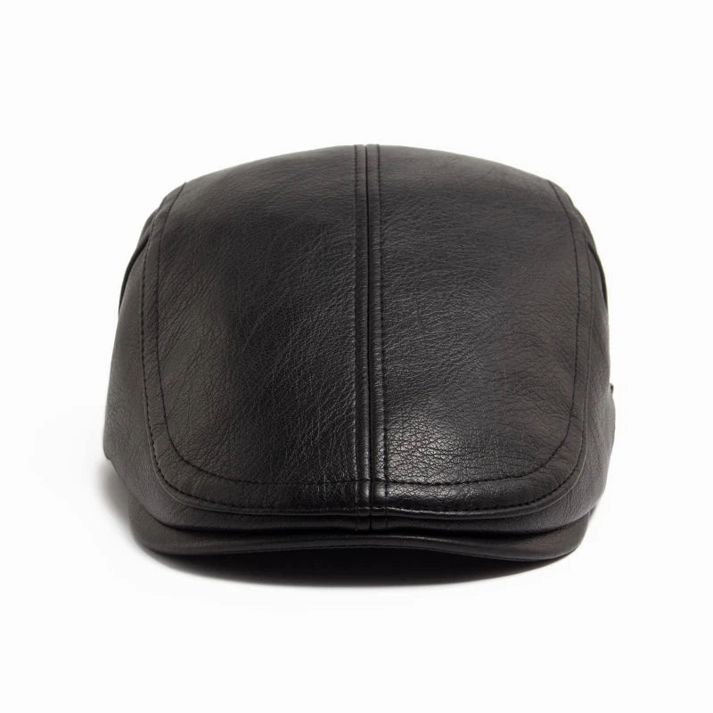 Scott Leather Flat Cap