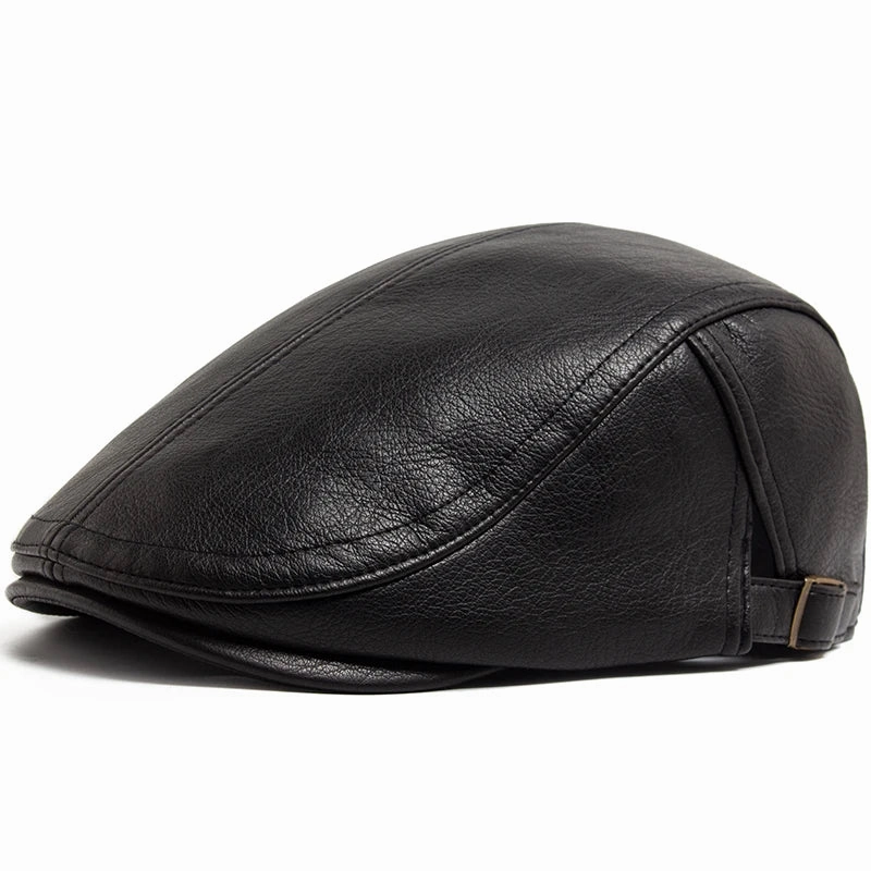 Scott Leather Flat Cap