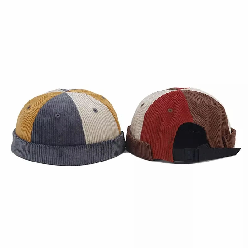 Seaford Patchwork Corduroy Docker Cap