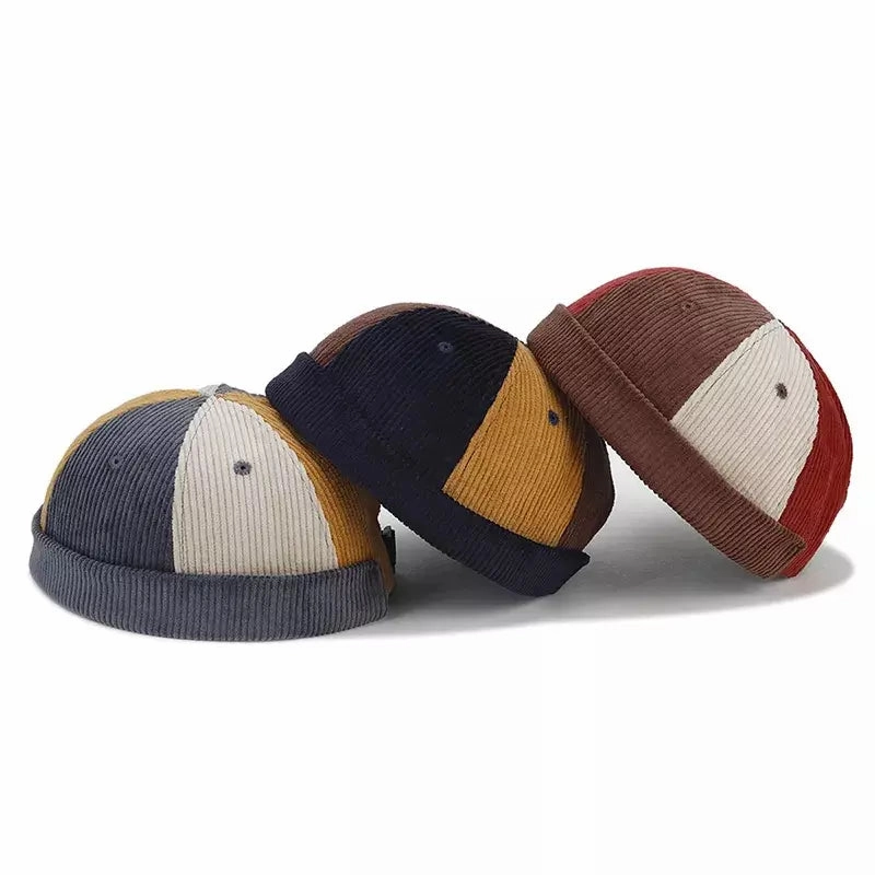 Seaford Patchwork Corduroy Docker Cap