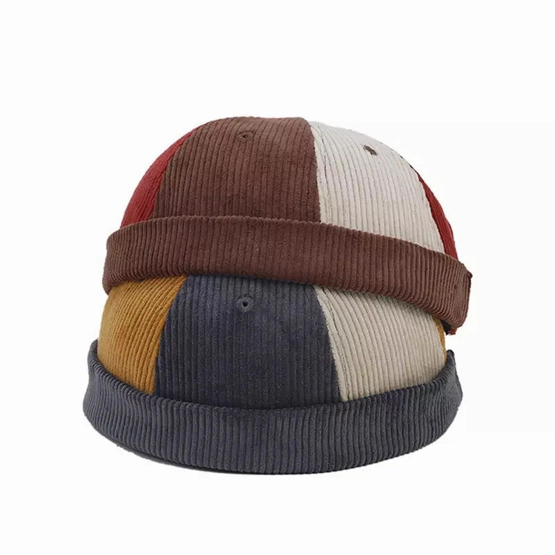 Seaford Patchwork Corduroy Docker Cap