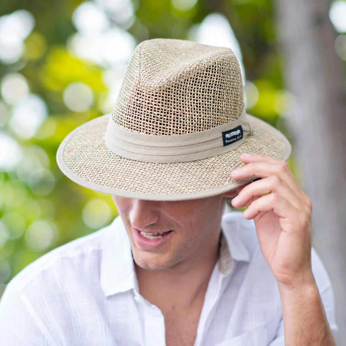 Seagrass Straw Safari Fedora Hat