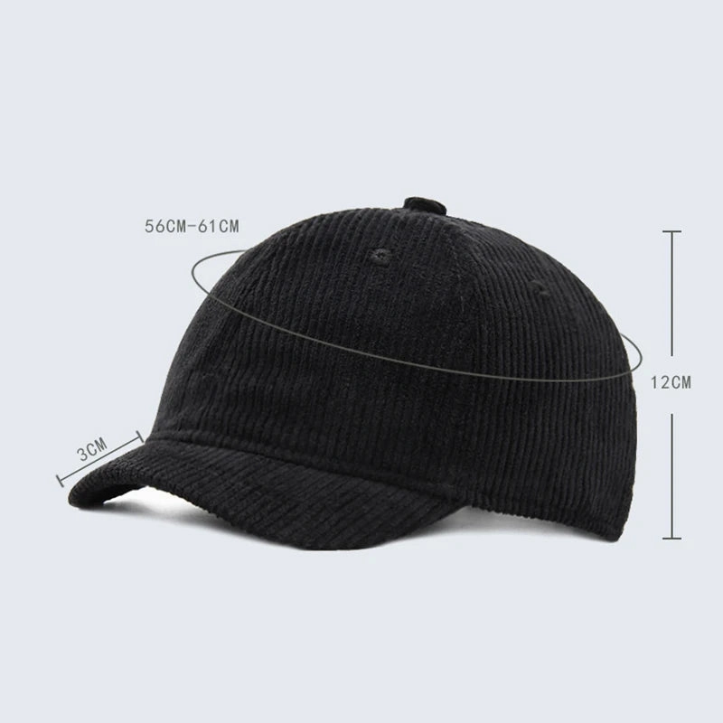 Seul Corduroy Short Brim Baseball Cap