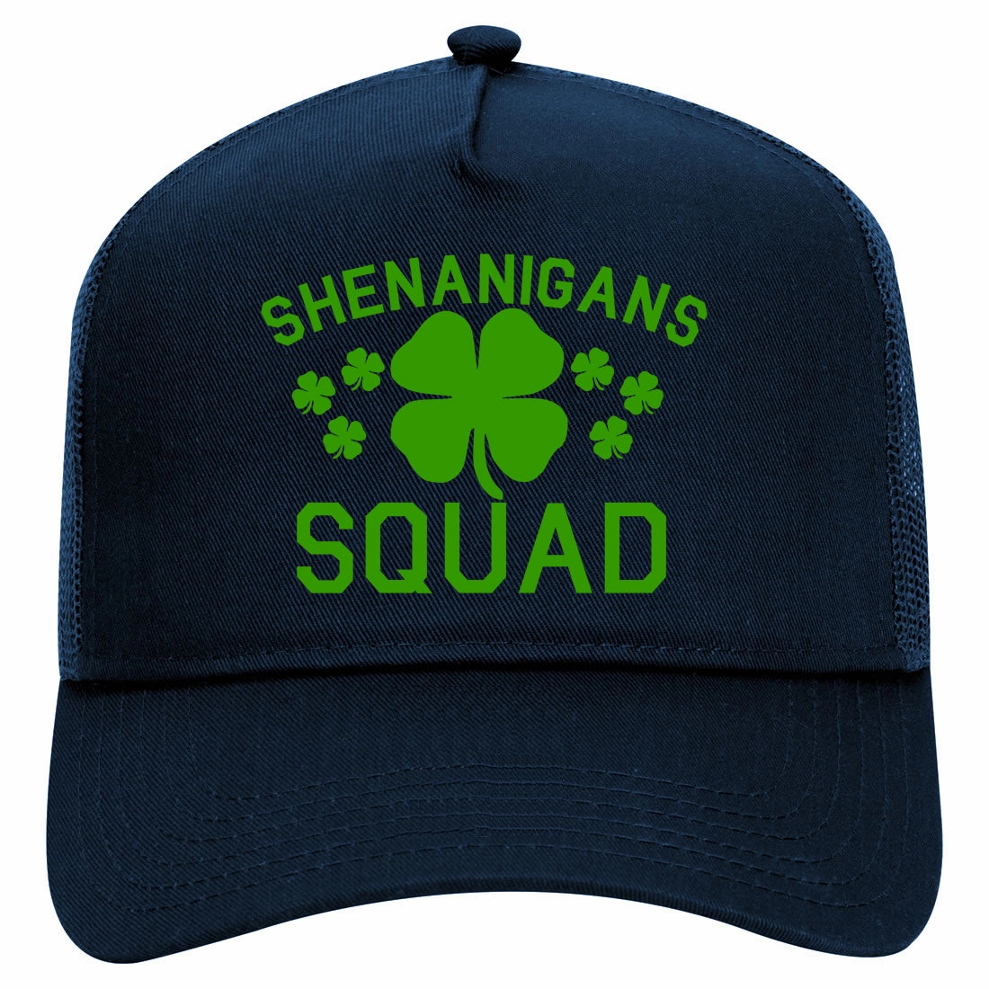 Shenanigans Squad St Patricks Day Retro Adult 5 Panel Mesh Trucker Hat