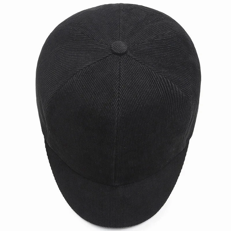 Short Brim Corduroy Baseball Cap