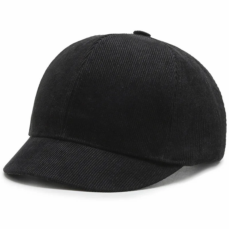 Short Brim Corduroy Baseball Cap