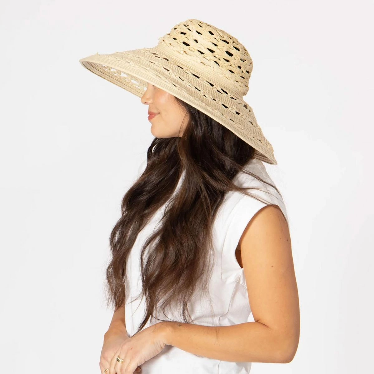 Sierra Toyo Straw Lampshade Sun Hat
