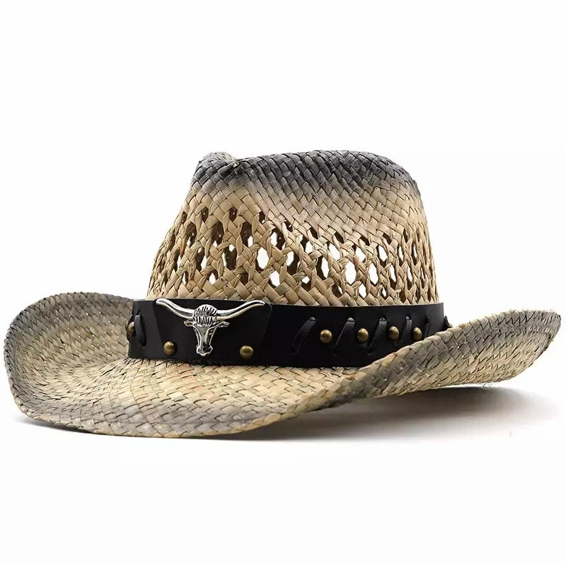Silver Bull Straw Cowboy Hat