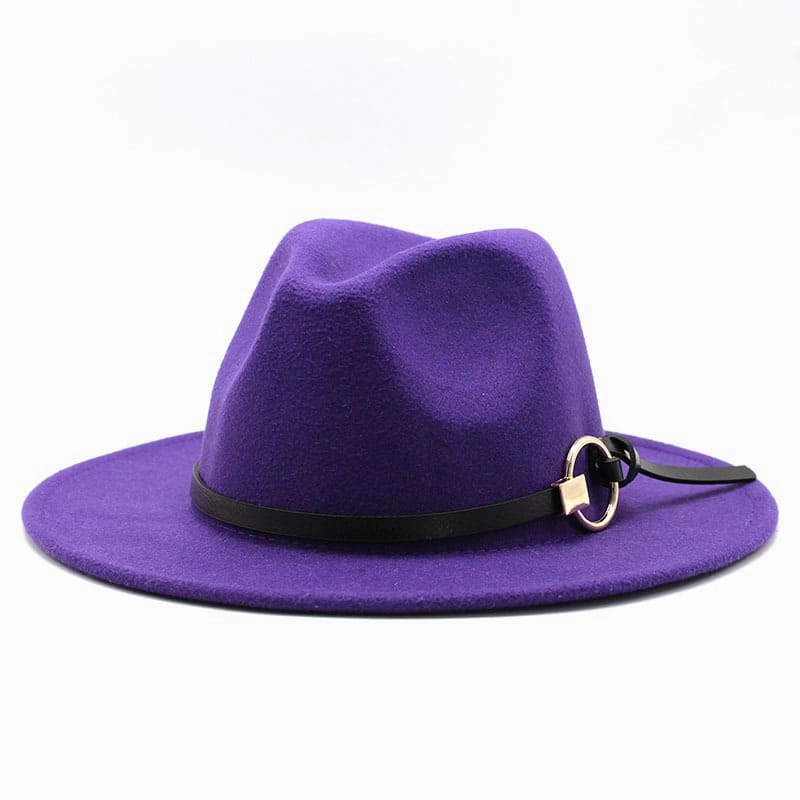 Silver Ring Cotton Fedora Hat