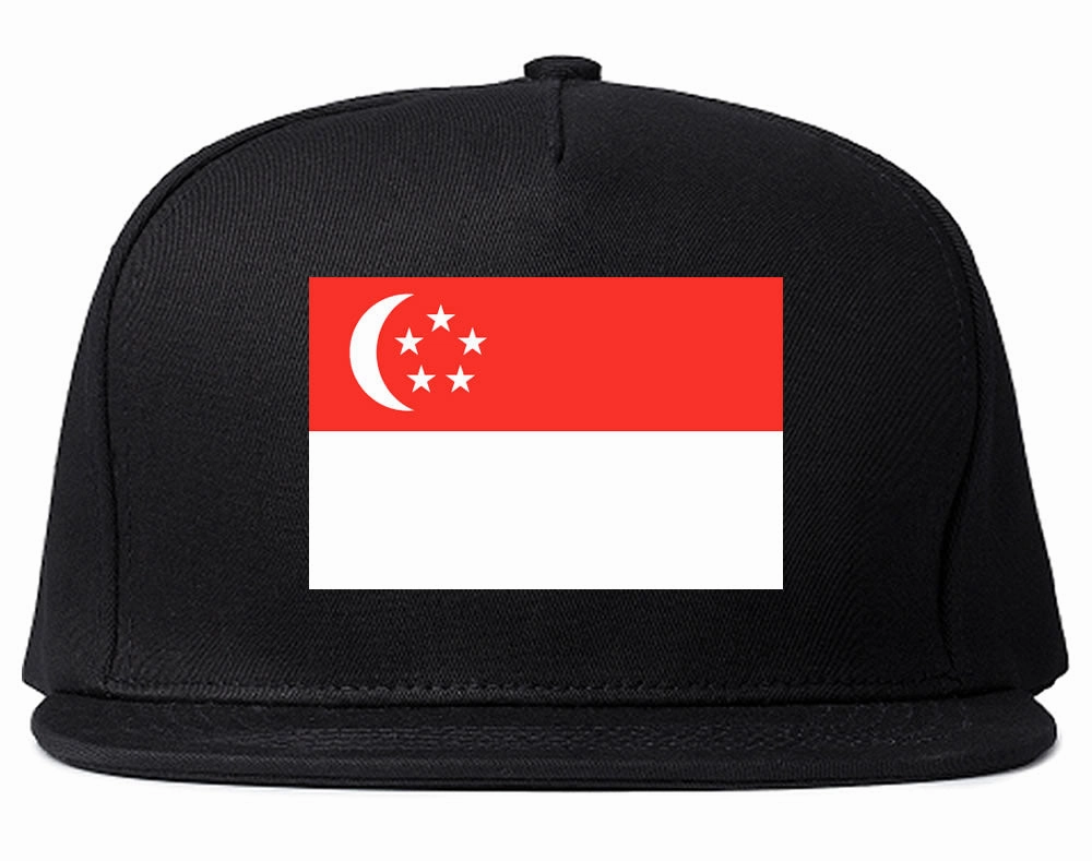 Singapore Flag Country Printed Snapback Hat Cap