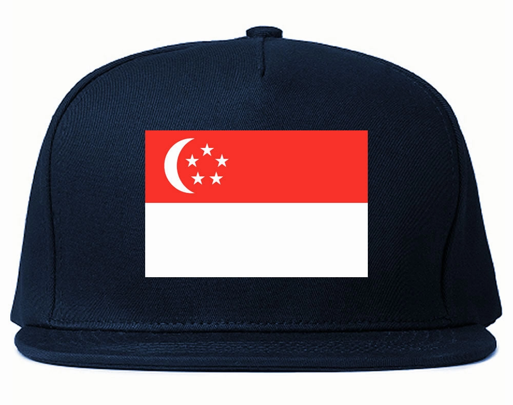 Singapore Flag Country Printed Snapback Hat Cap