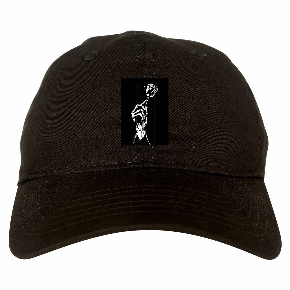 Skeleton Hand Rose Dad Hat Cap