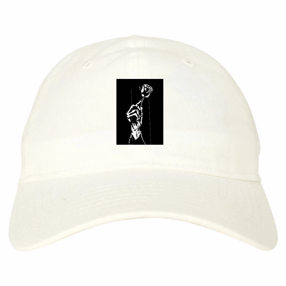 Skeleton Hand Rose Dad Hat Cap