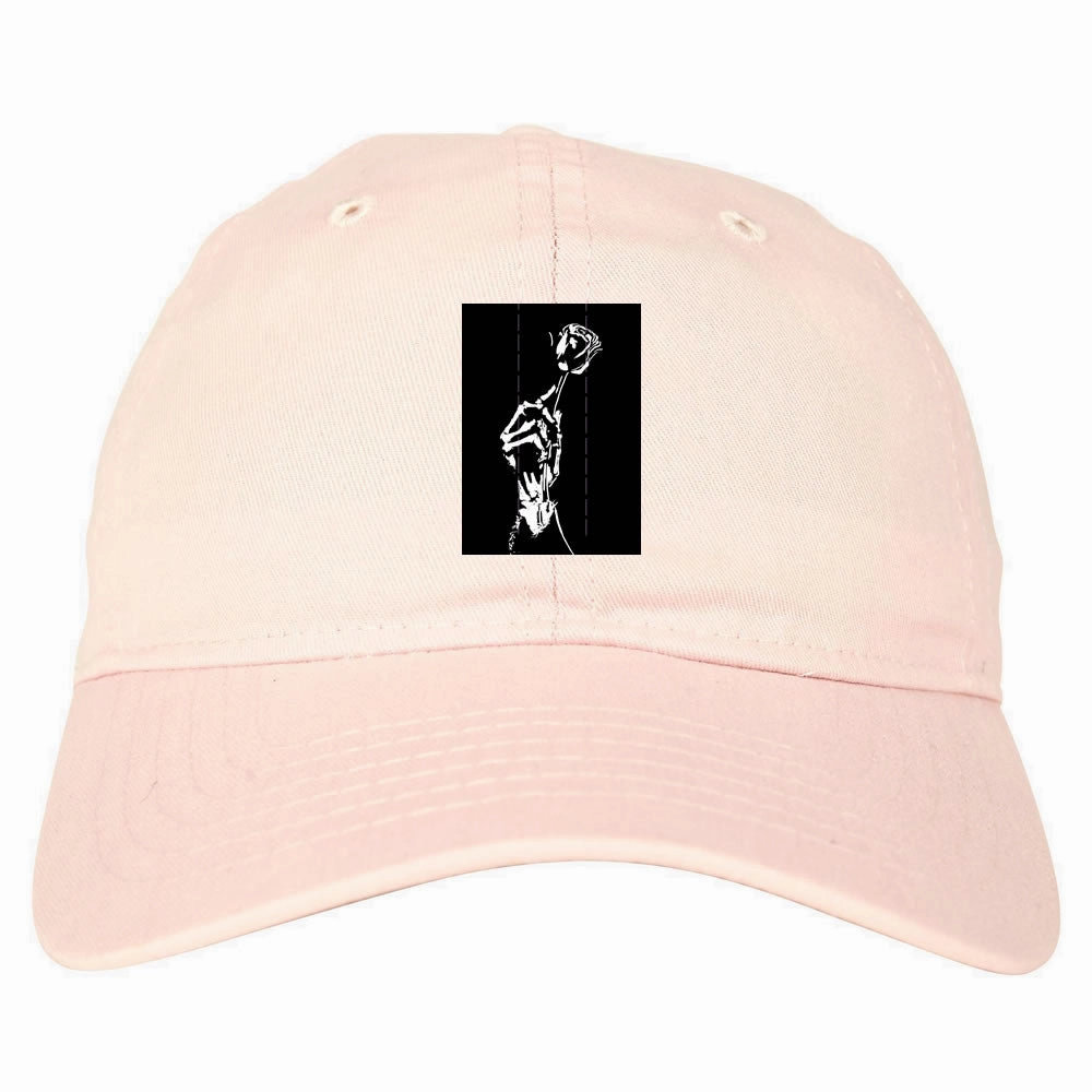 Skeleton Hand Rose Dad Hat Cap