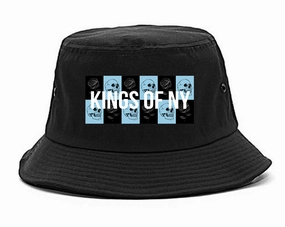 Skull And Rose Box Logo Mens Bucket Hat