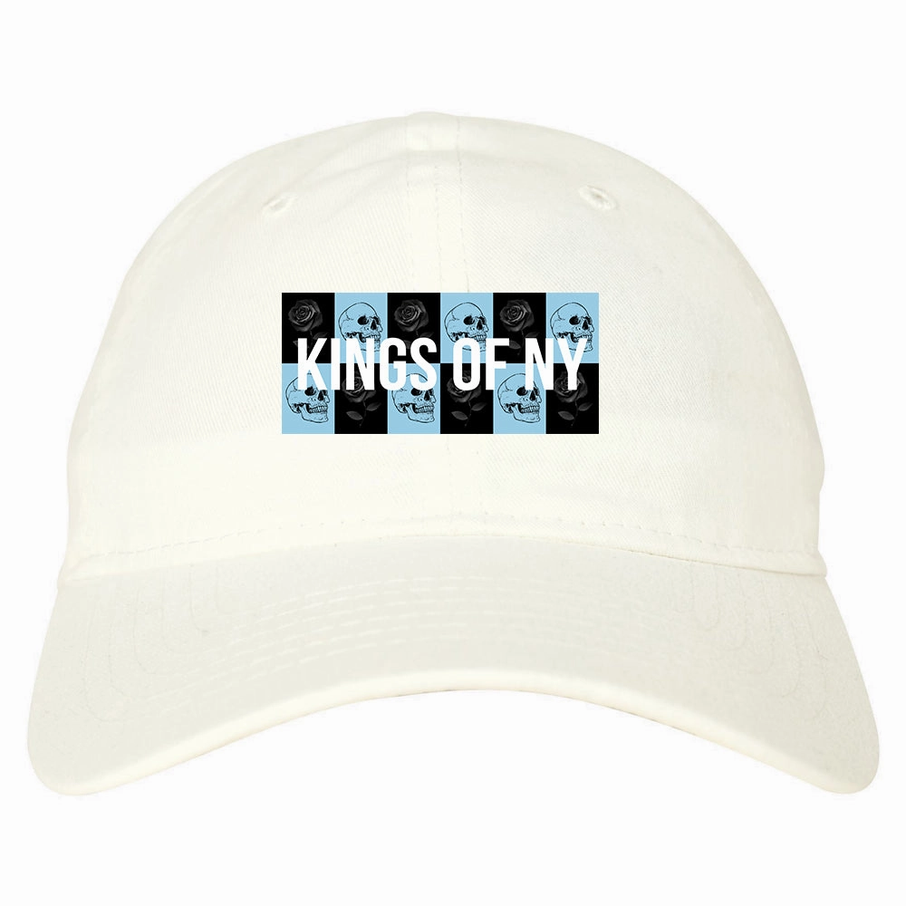 Skull And Rose Box Logo Mens Dad Hat