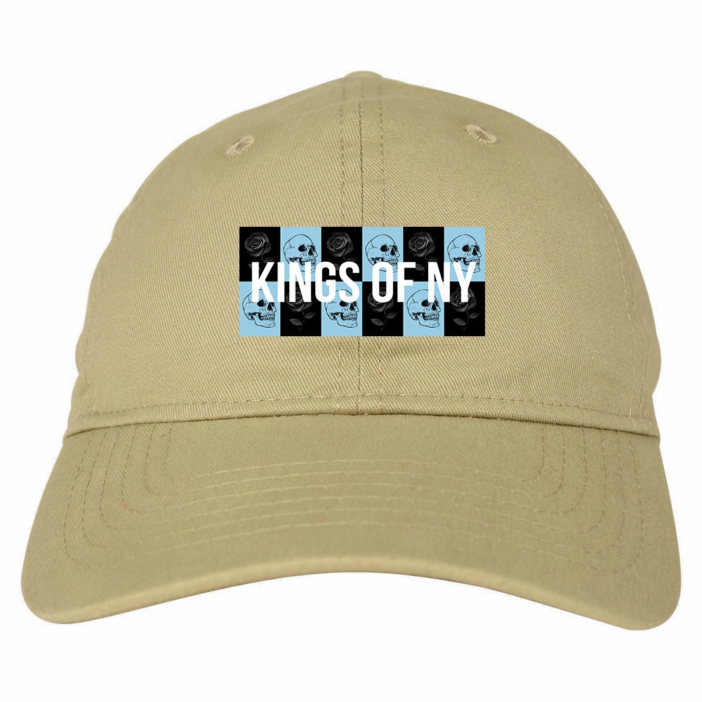Skull And Rose Box Logo Mens Dad Hat
