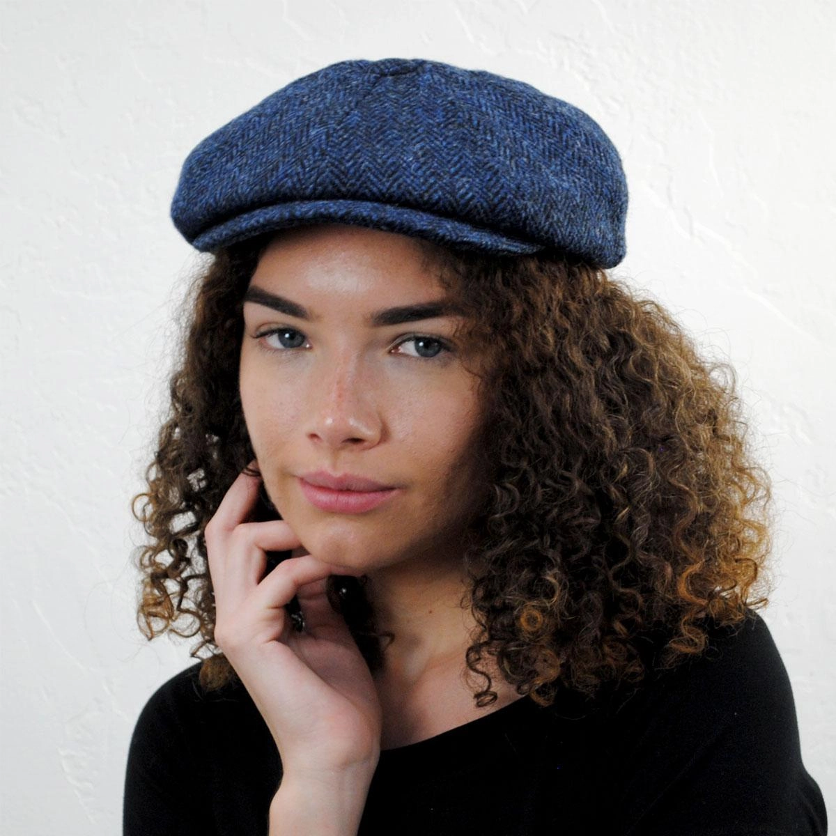 Skye Harris Tweed Wool Newsboy Cap