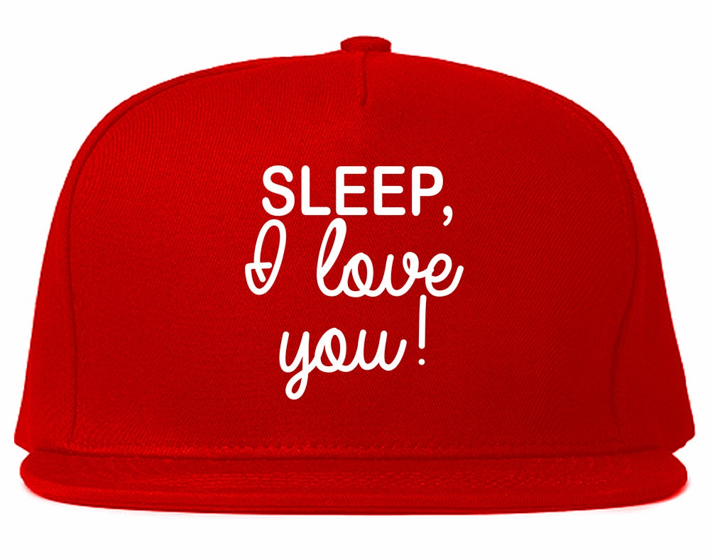 Sleep I Love You Funny Tired Mens Snapback Hat