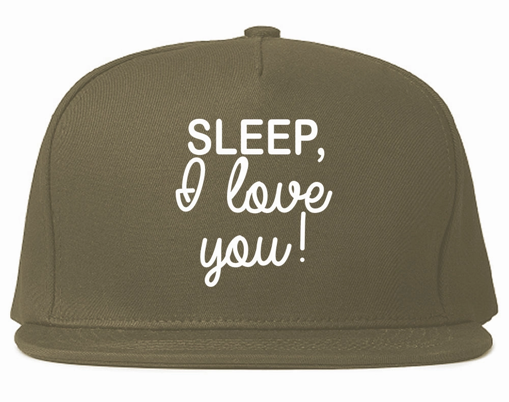 Sleep I Love You Funny Tired Mens Snapback Hat