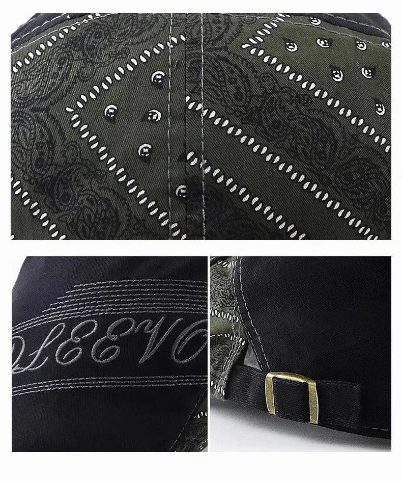 Sleevo Ethnic Patchwork Flat Cap