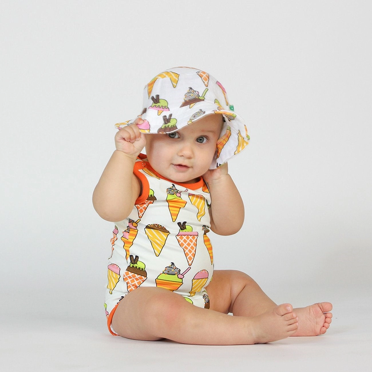 Smfolk Cream Sun Hat With Ice Cream