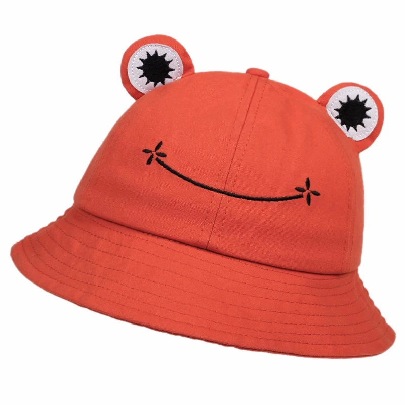 Smiling Frog Cotton Bucket Hat