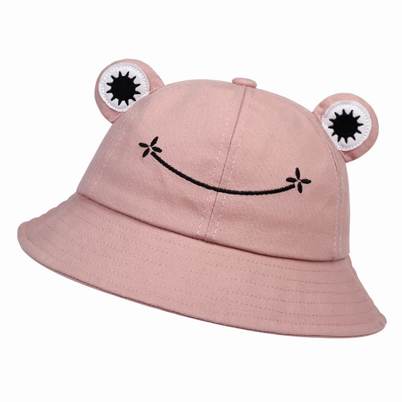 Smiling Frog Cotton Bucket Hat