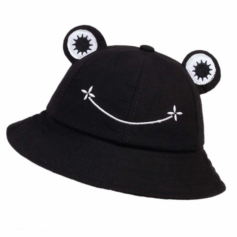 Smiling Frog Cotton Bucket Hat
