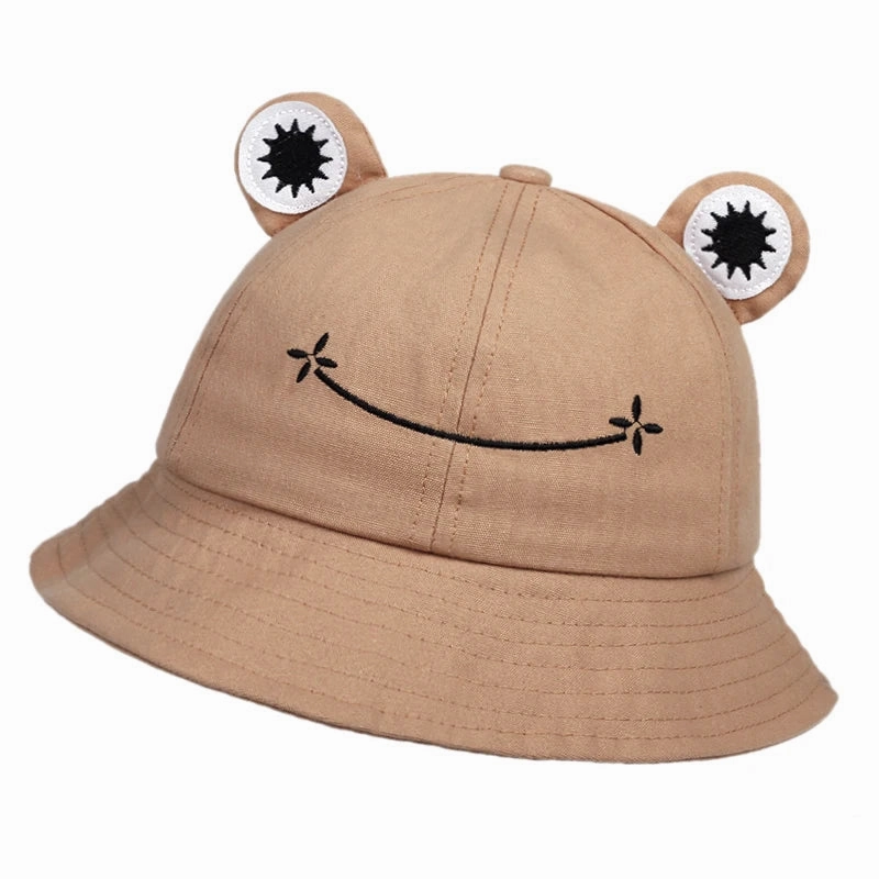 Smiling Frog Cotton Bucket Hat