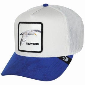 Snow Bird Micro Suede Mesh Trucker Snapback Baseball Cap