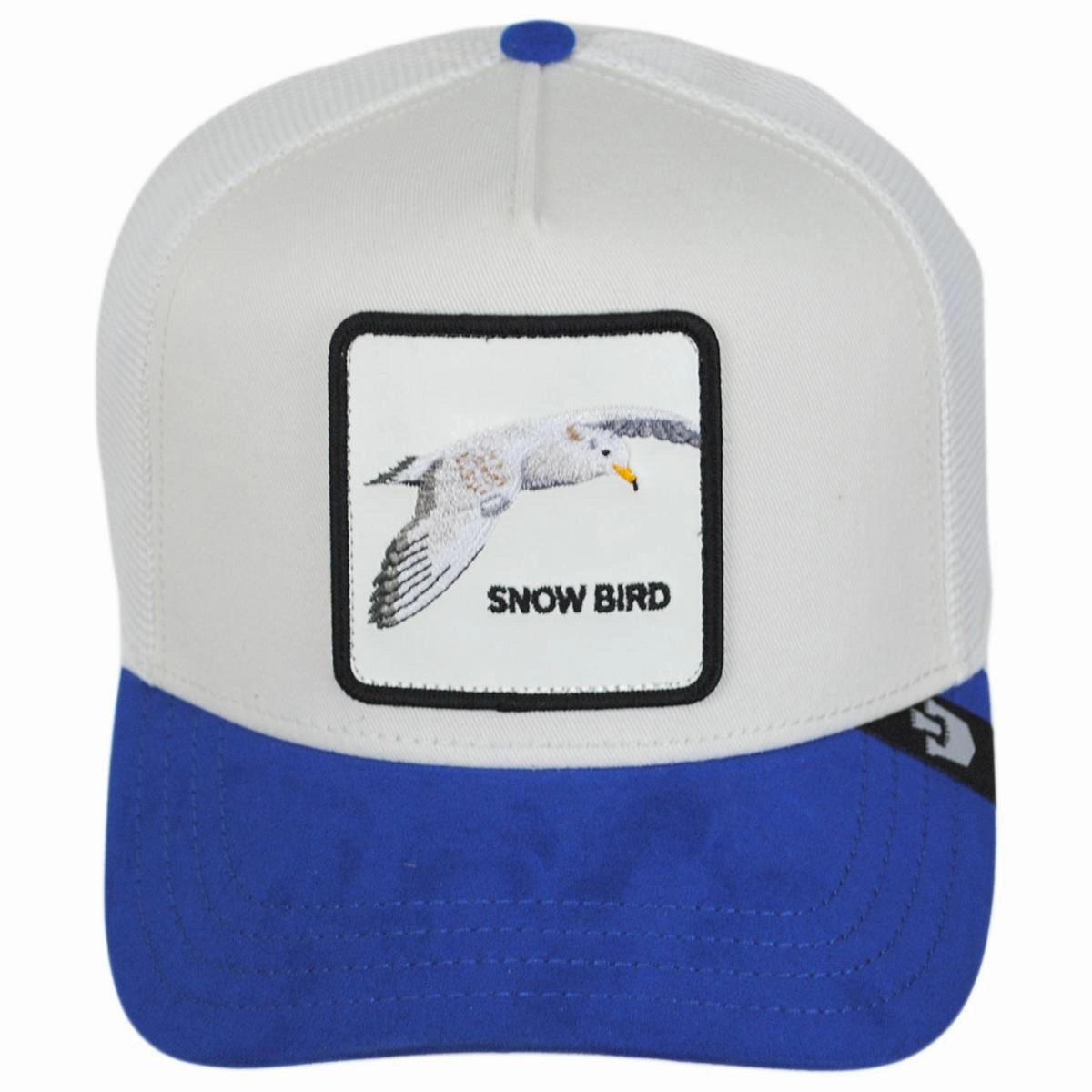 Snow Bird Micro Suede Mesh Trucker Snapback Baseball Cap