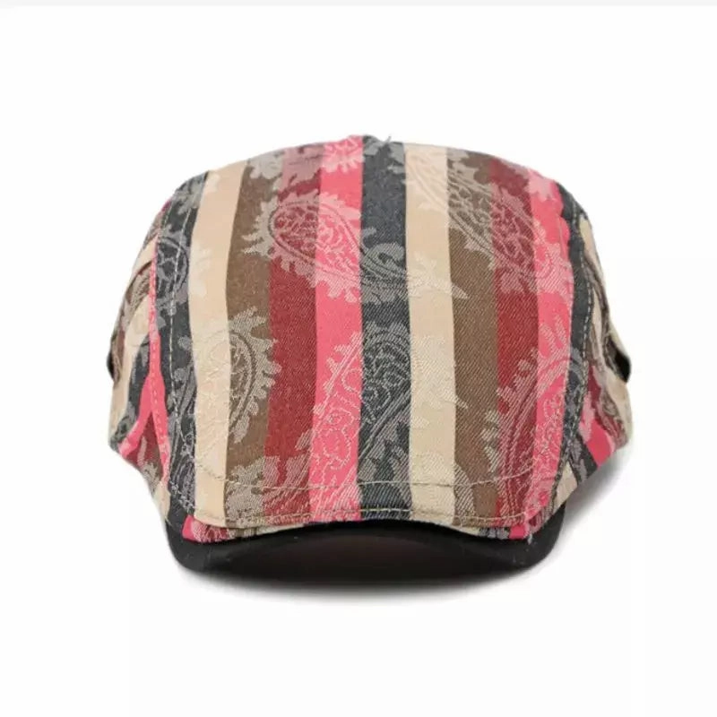 Snyder Cotton Striped Flat Cap