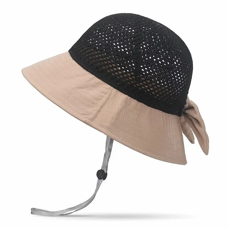 So Lus Bowknot Summer Bucket Hat