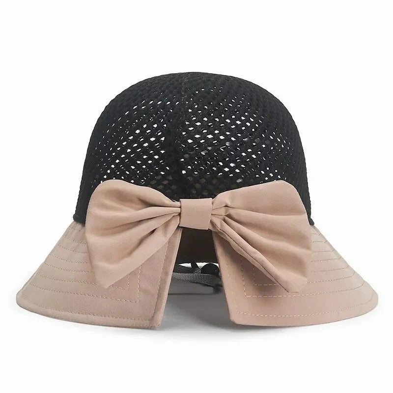 So Lus Bowknot Summer Bucket Hat