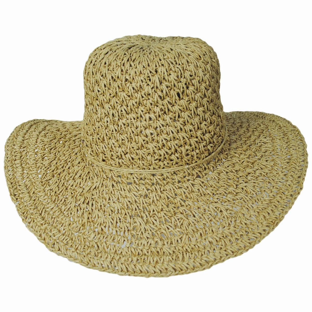 Soleil Crochet Toyo Straw Swinger Sun Hat