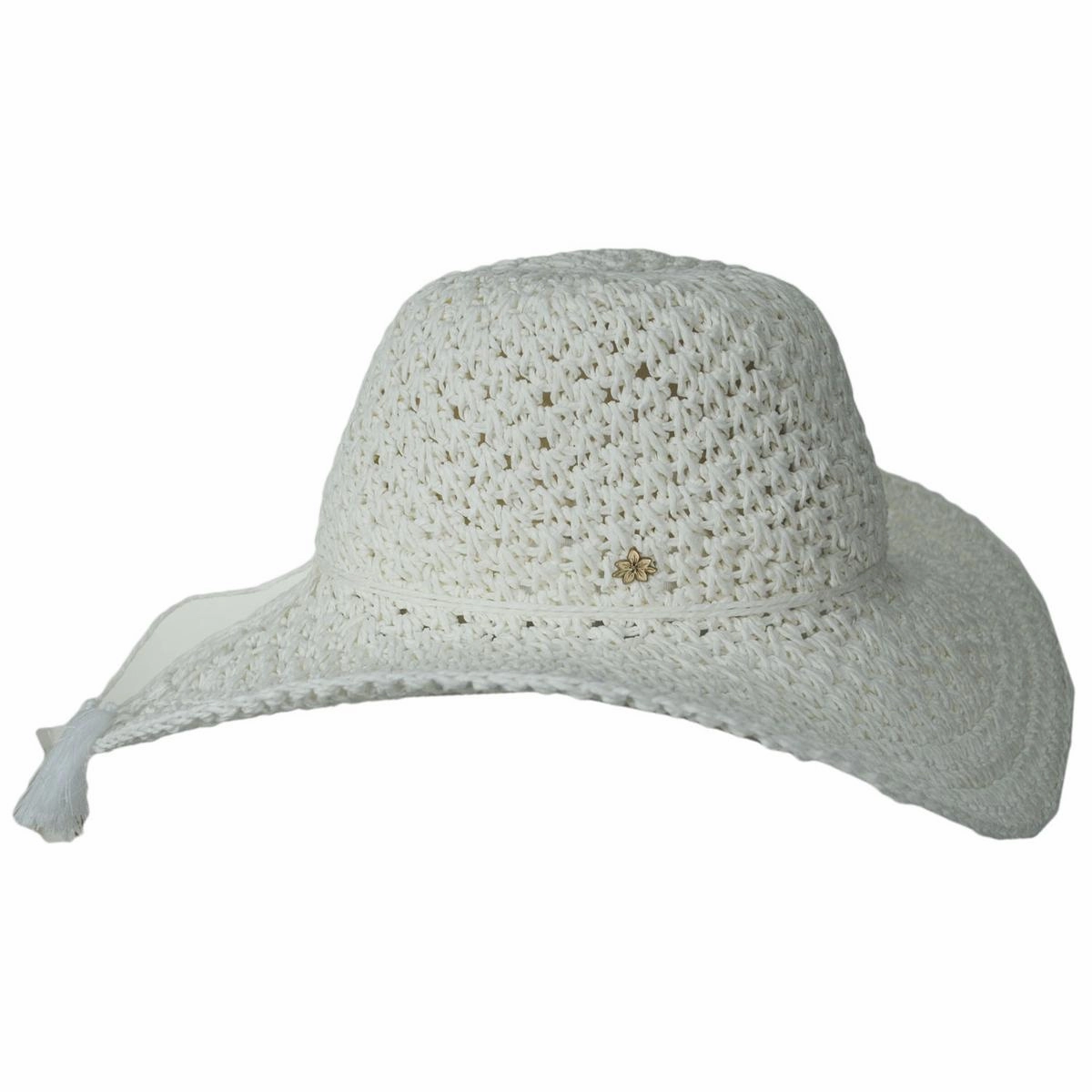 Soleil Crochet Toyo Straw Swinger Sun Hat