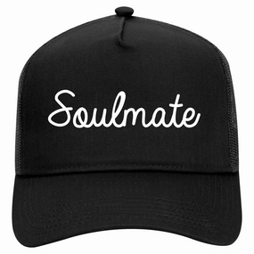 Soulmate Love Soul Wife Retro Adult 5 Panel Mesh Trucker Hat